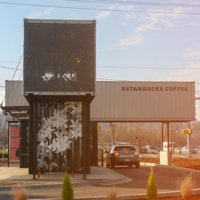 Container Modification: Starbucks LEED-Certified Drive-Thru